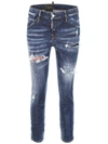 DSQUARED2 COOL GIRL JEANS WITH LIBERTY PATCH,10657003