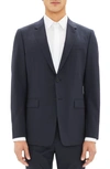 Theory Chambers Virgin Wool-blend Twill Suit Jacket In Navy