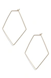 ARGENTO VIVO ARGENTO VIVO RHOMBUS HOOP EARRINGS,115334RG