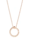Roberto Coin Diamond Circle Pendant Necklace In D0.12 Ghsi 18krg