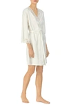 LAUREN RALPH LAUREN LACE TRIM SATIN ROBE,8141226