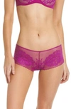 Natori Flora Lace Hipster Briefs In Pop Peony