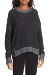 BROCHU WALKER BRIGHTER OVERLAY CASHMERE PULLOVER,LUX2474