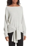 BROCHU WALKER RUNA FRONT TIE SWEATER,FCB2486