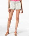 Roxy 'oceanside' Linen Blend Shorts In Stone