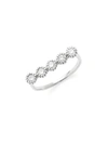 SAKS FIFTH AVENUE 14K White Gold & Diamond Bar Ring,0400094708947