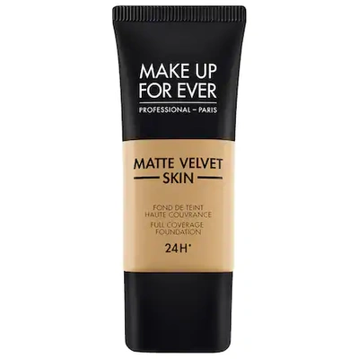 MAKE UP FOR EVER MATTE VELVET SKIN FULL COVERAGE FOUNDATION Y405 GOLDEN HONEY 1.01 OZ/ 30 ML,P434023