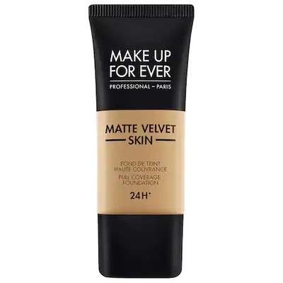 MAKE UP FOR EVER MATTE VELVET SKIN FULL COVERAGE FOUNDATION Y425 HONEY 1.01 OZ/ 30 ML,P434023