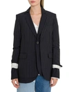 MONSE PINSTRIPE BLAZER WITH ASIMMETRYC DETAILS,10657522