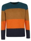 ROBERTO COLLINA KNITTED STRIPED SWEATER,10655868