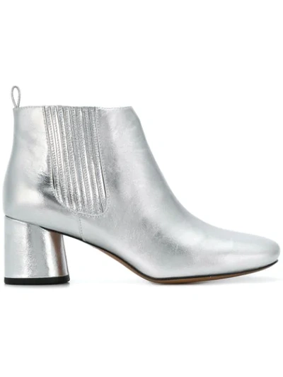 Marc Jacobs Metallic Ankle Boots In Grey