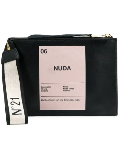 N°21 Mini Nuda Clutch In Black