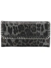 STELLA MCCARTNEY STELLA MCCARTNEY LEOPARD FALABELLA WALLET - BLACK