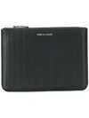 Comme Des Garçons Wallet Textured Leather Wallet - Black In Black