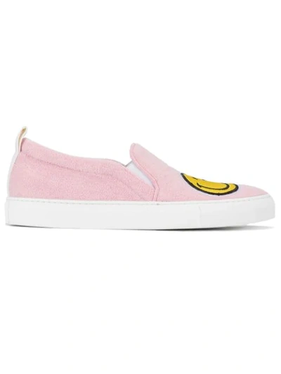Joshua Sanders Smile Terrycloth Trainers In Pink