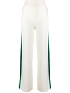 CASHMERE IN LOVE CASHMERE BLEND SIDE STRIPE TRACK PANTS