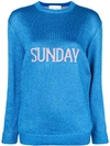 ALBERTA FERRETTI SUNDAY INTARSIA KNIT SWEATER