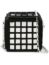 TOMASINI TOMASINI MIRROR EMBELLISHED RUBIX CUBE BAG - BLACK