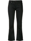 Saint Laurent Cropped Bootcut Jeans In Black