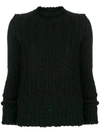 RICK OWENS RICK OWENS CHUNKY KNIT SWEATER - BLACK