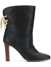 SEE BY CHLOÉ LACE BACK ANKLE BOOTS