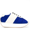 Marni 40mm Suede & Mesh Platform Sneakers In White