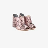 MARCO DE VINCENZO MARCO DE VINCENZO PINK 115 SPIDER WEB SATIN MULES,MXV063OD512060344