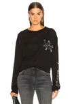 ADAPTATION ADAPTATION CASHMERE LONG SLEEVE TEE IN BLACK