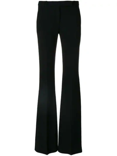 Alexander Mcqueen Flared Cuffs Striped Trousers In Grey/silver