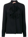 N°21 Nº21 RUFFLED BLOUSE - BLACK