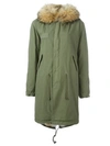 MR & MRS ITALY RACCOON AND COYOTE FUR LINED PARKA