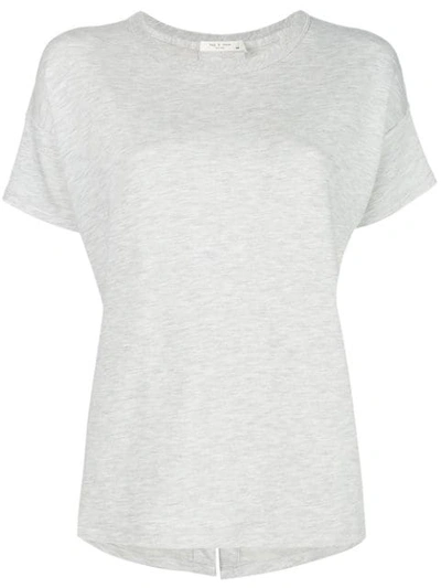 Rag & Bone Kat Split Back T-shirt In Grey