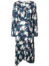 ACT N°1 ACT N°1 FLORAL-PRINT DRESS - BLUE