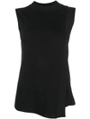 PACO RABANNE PACO RABANNE SLEEVELESS FITTED TOP - BLACK