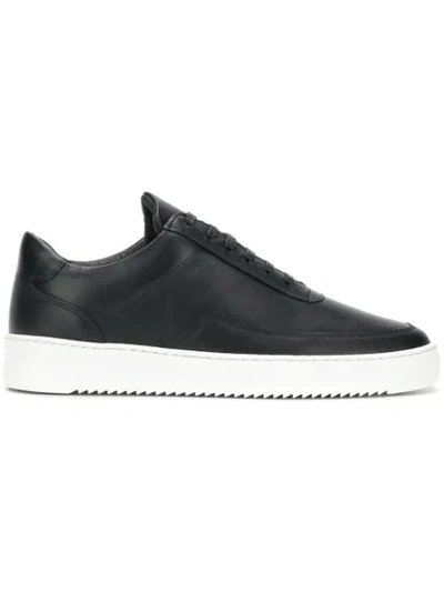 Filling Pieces Flat Sole Trainers In Black