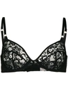 Gilda & Pearl Emelia Vintage Lace Bra In Black