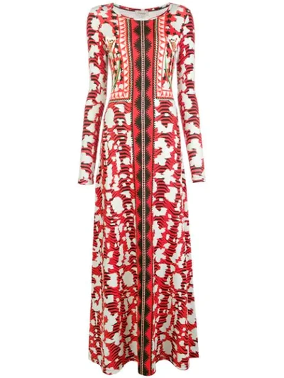Temperley London Nellie Printed Stretch-crepe Dress In Red