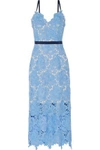 CATHERINE DEANE CATHERINE DEANE WOMAN FRIDA GUIPURE LACE MIDI DRESS LIGHT BLUE,3074457345619223011