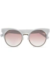 MARC JACOBS WOMAN ROUND-FRAME ACETATE SUNGLASSES WHITE,GB 4230358016237204