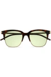 MARC JACOBS WOMAN D-FRAME ACETATE AND GOLD-TONE SUNGLASSES LIGHT BROWN,GB 4230358016233561