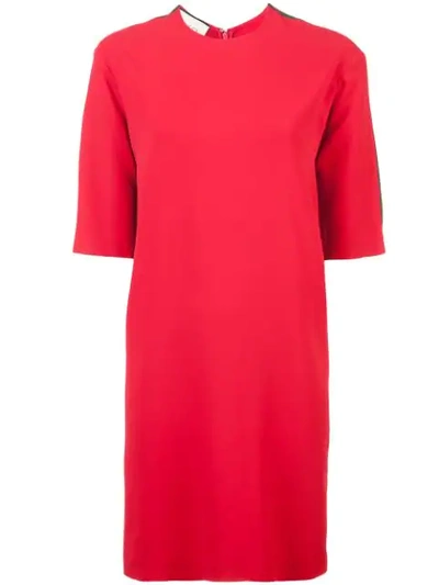 Gucci Stretch Viscose Tunic Dress With Web In 6100 Red