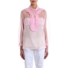 PRADA PRADA SHEER RUFFLED BLOUSE