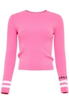 VALENTINO VALENTINO RIBBED LOGO CUFF TOP