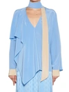 FENDI FENDI ASYMMETRIC TIE NECK BLOUSE