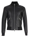 DIOR DIOR HOMME ZIPPED LEATHER JACKET