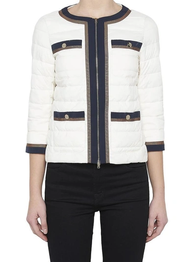 Herno Quilted Gros Grain Jacket In White