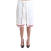JW ANDERSON JW ANDERSON EMBROIDERED LOGO BORDER SHORTS