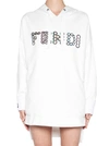 FENDI FENDI STUDDED LOGO HOODIE