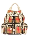 BURBERRY BURBERRY SCRIBBLE CHECKED BACKPACK
