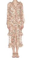 ZIMMERMANN ZIMMERMANN FRILLY FLORAL DRESS